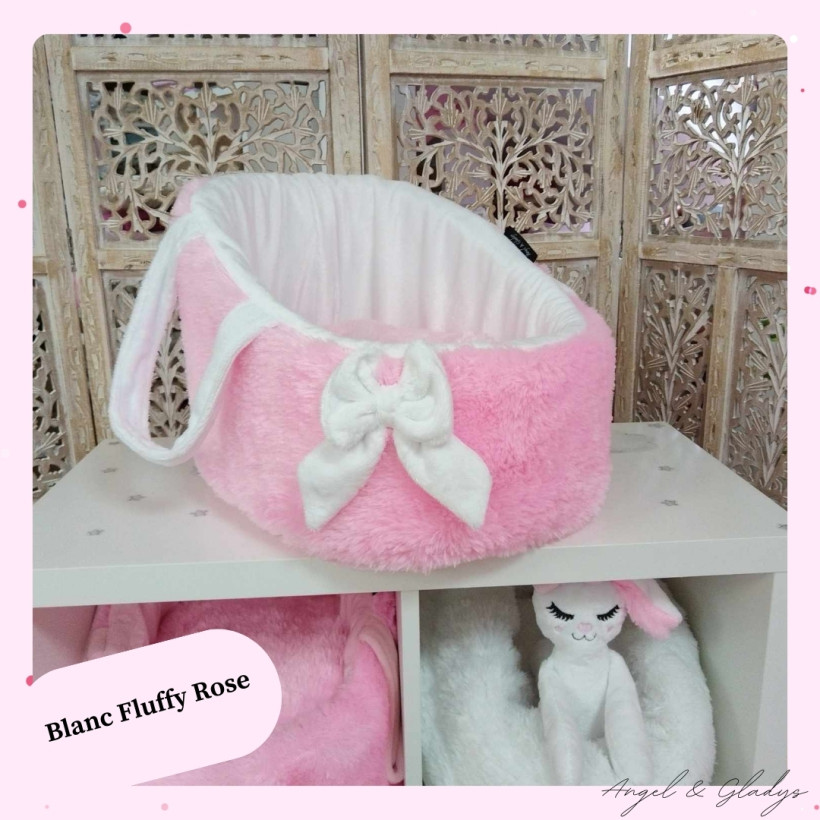 Housse pour Berceau T2 - Fluffy Rose Blanc