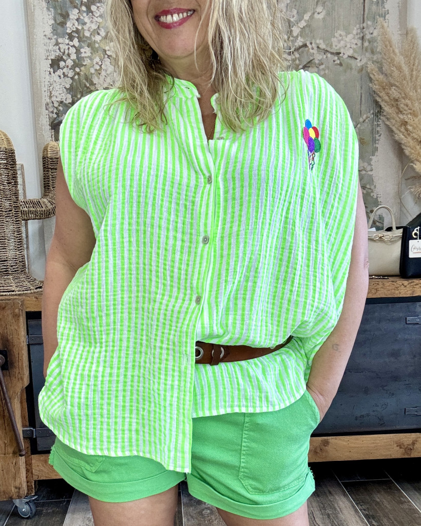Réf 4529 - Chemise sans manches du 36 au 48