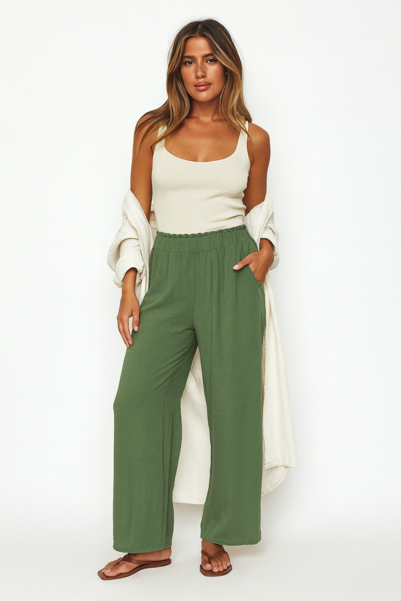 XY/ SPODNIE BAWEŁNIANE LEN