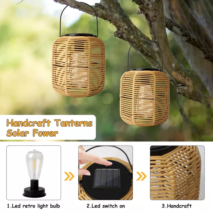 LAMPION SOLARNY AŻUROWY