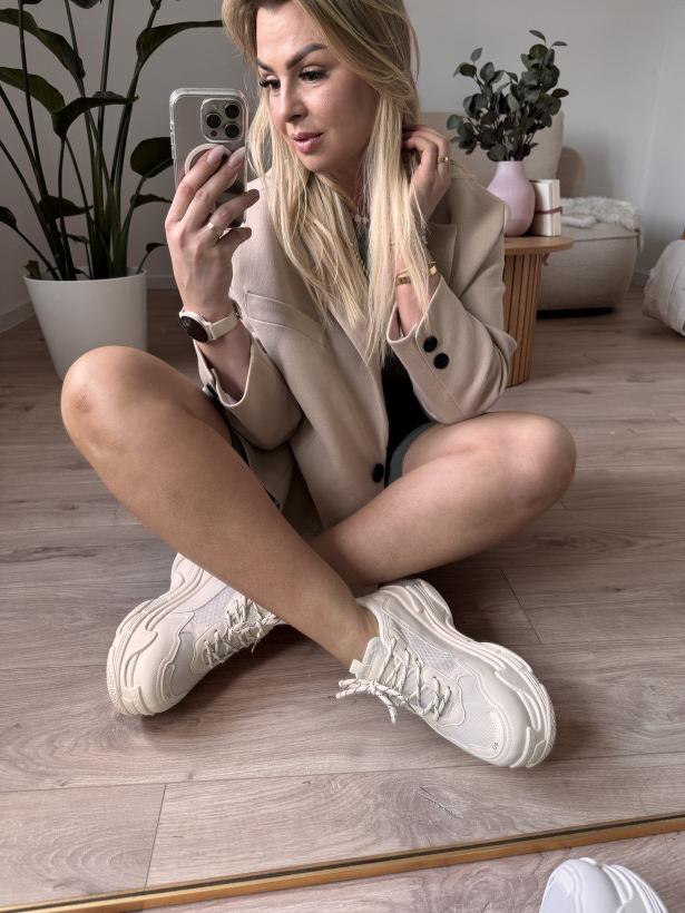 SNEAKERSY  BEŻ