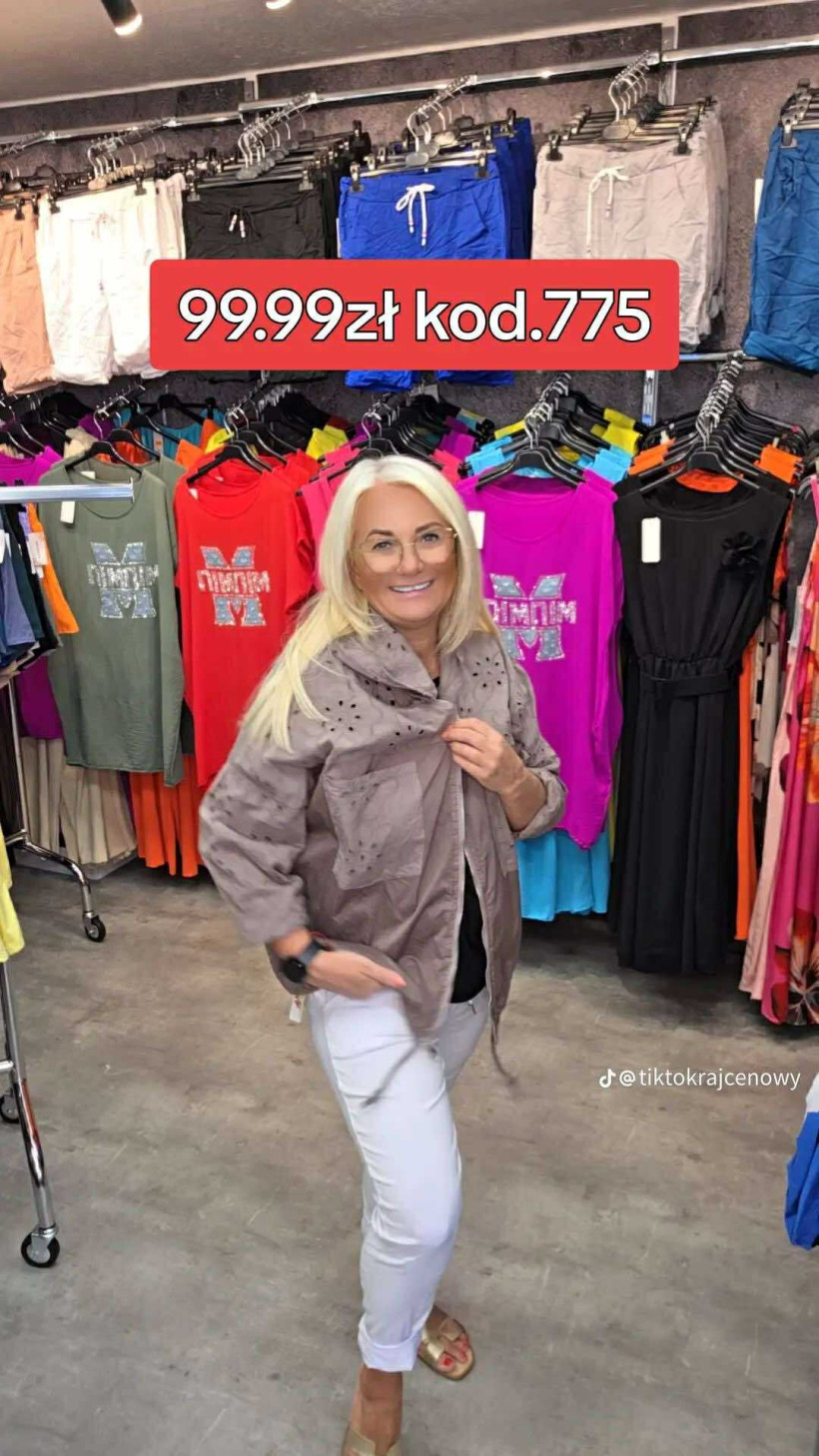 KURTKA HAFTOWAE KWIATKI KIESZONKI