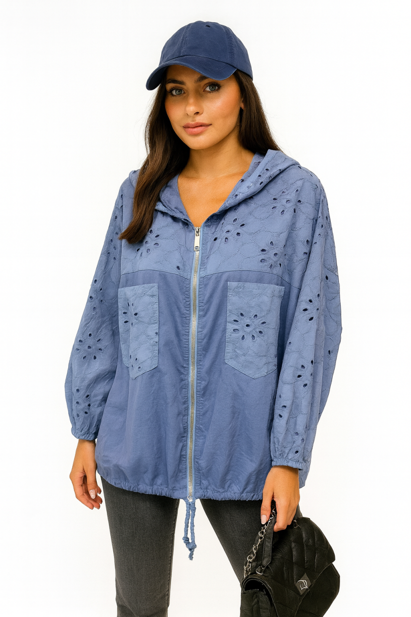 KURTKA HAFTOWAE KWIATKI KIESZONKI