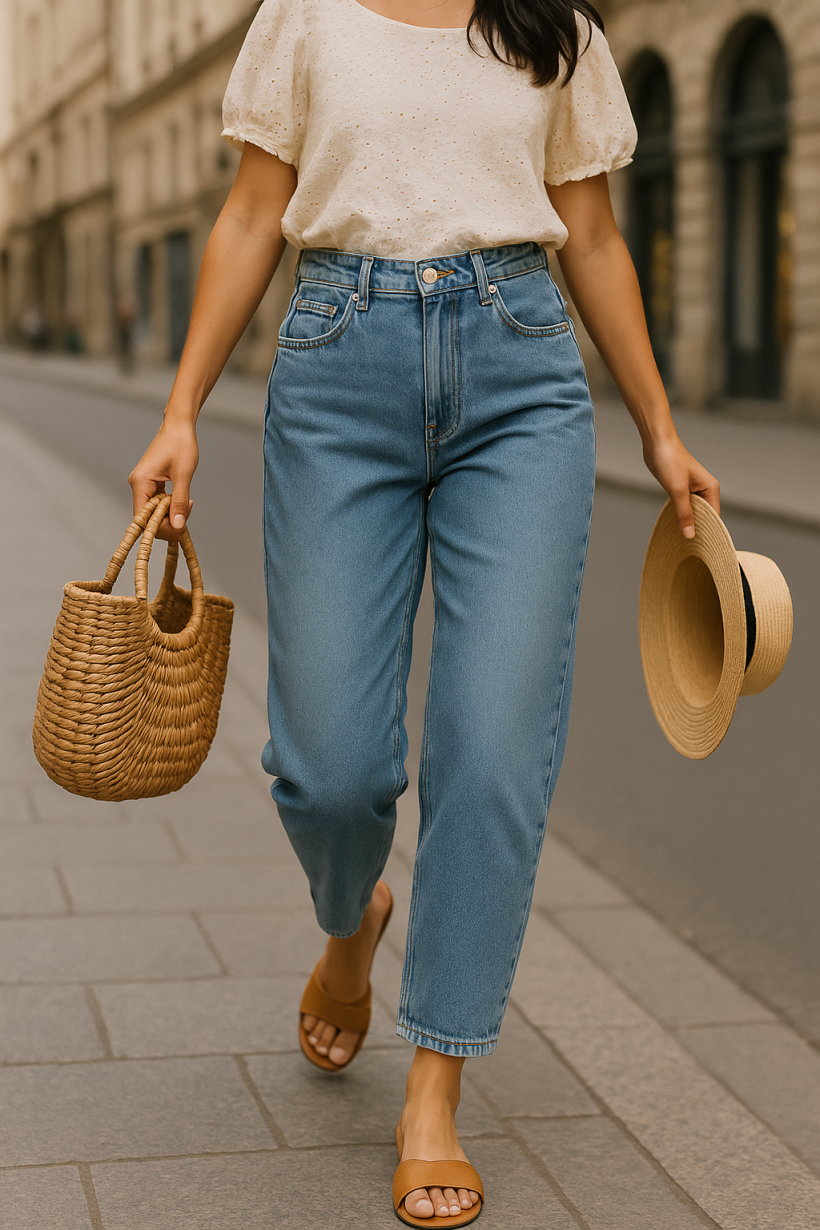 Spodnie mom fit m sara