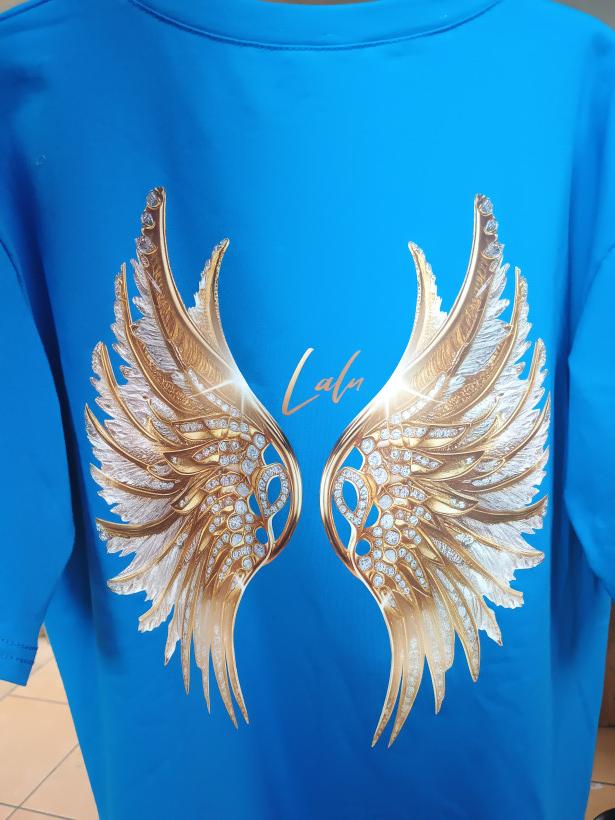 t-shirt Lalu złote skrzydła chaber