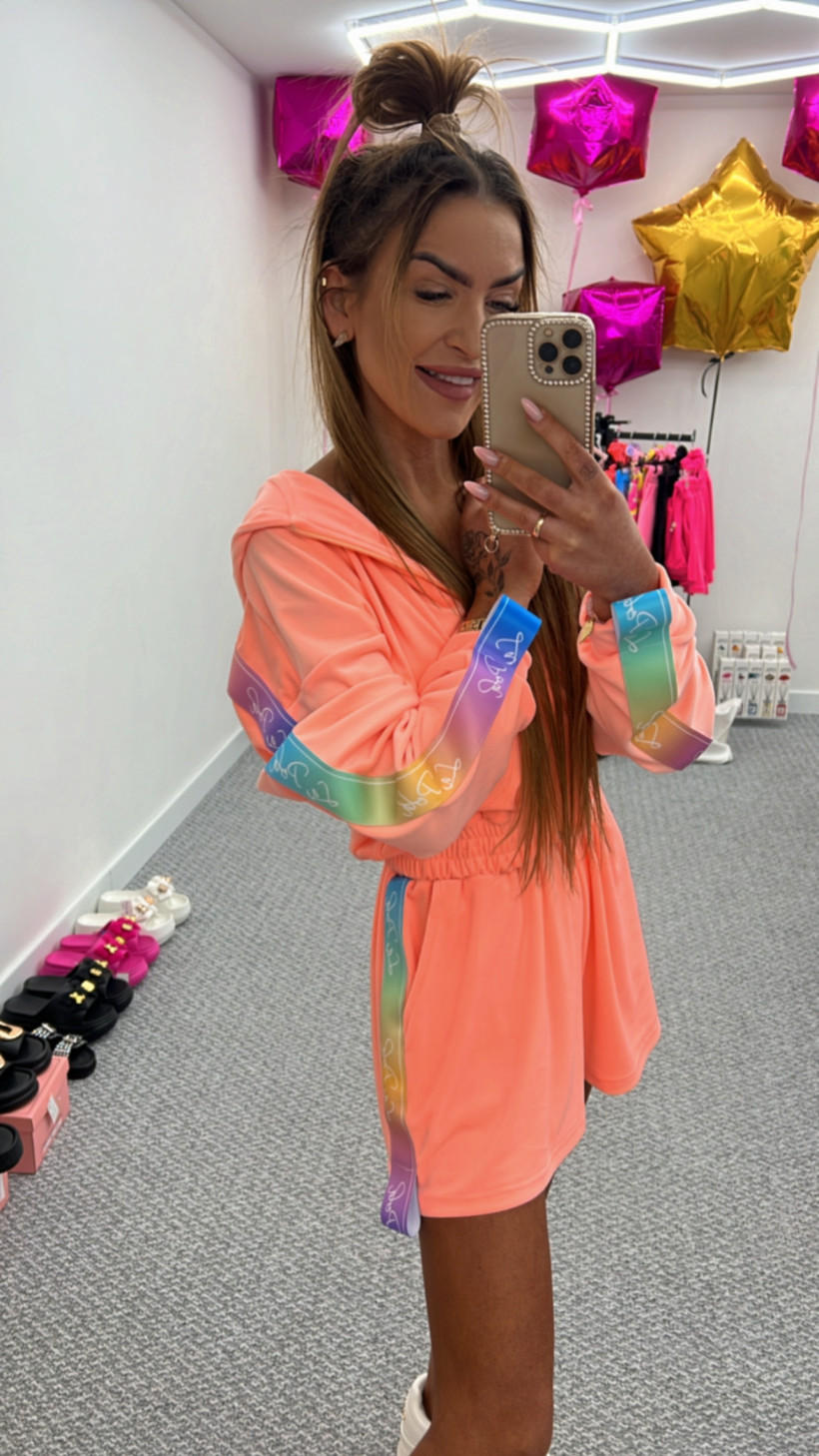 Dres La Perla 3 częściowy  brzoskwinia 