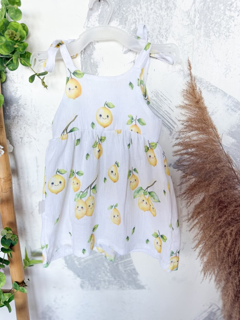 Sukienka muślin cytrynki Mam Ten Luz