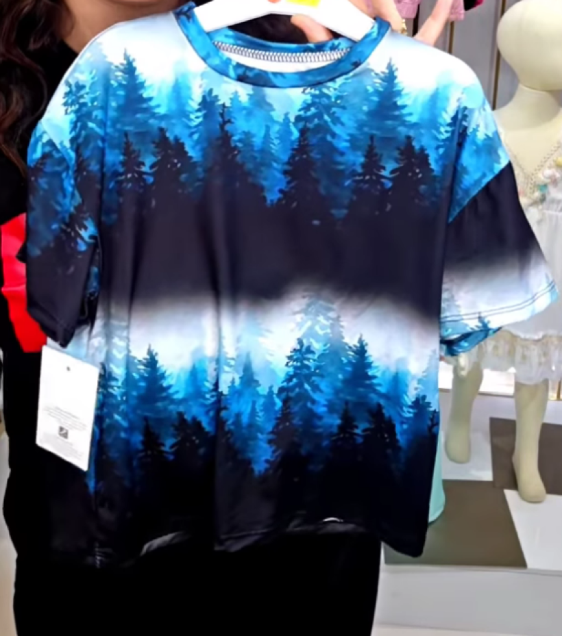 T-shirt las ART 25551 -niebieska