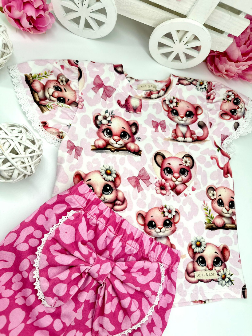 BLUZKA RÓŻOWA PANTERA AURI&ROZI