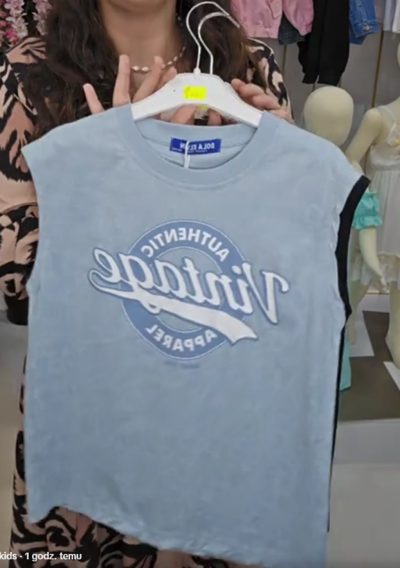 T-shirt VINTAGE HT-6027 błękit