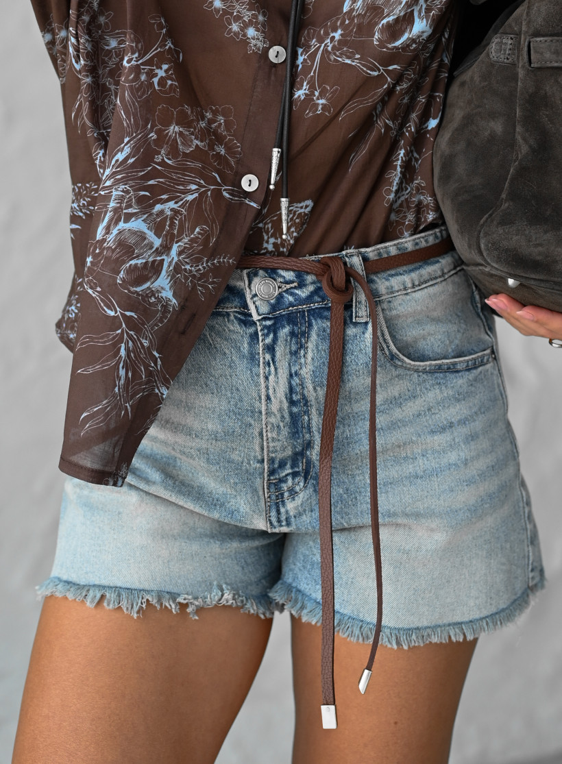 SHORTY PRZECIERANE JEANS SZARPANE 
