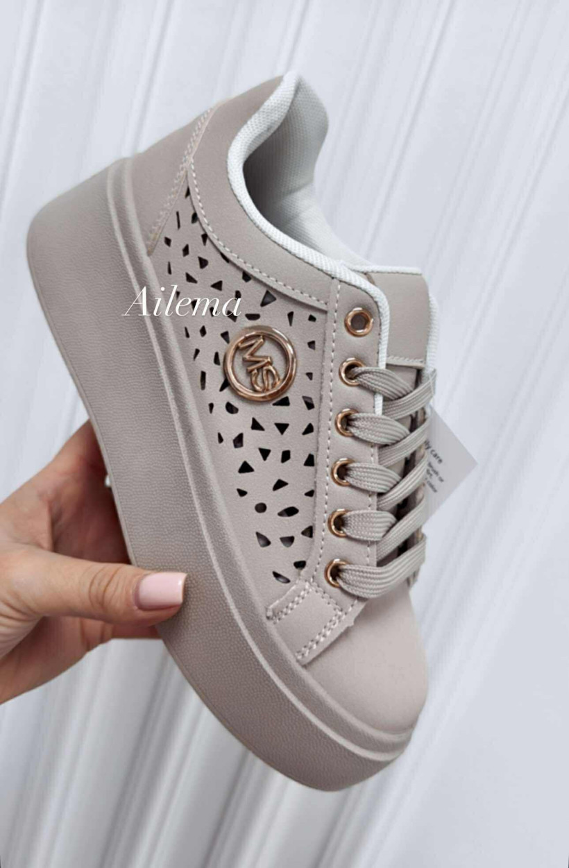 Sneakersy ażurkowe LH202 na platformie