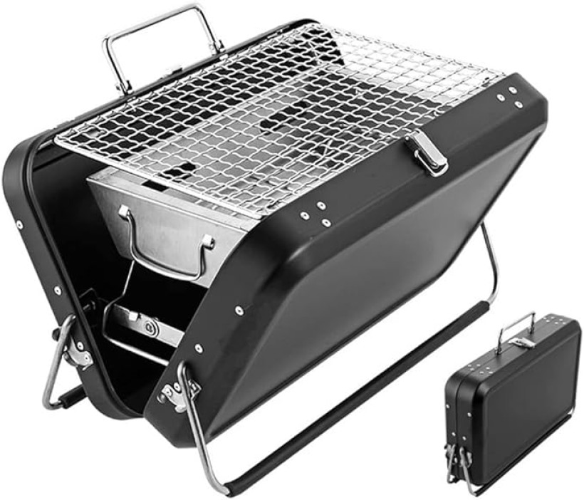 Grill turystyczny składany walizka węglowy przenośny ogród camping BBQ