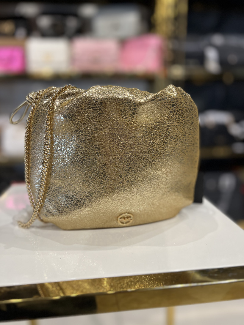 PINKO 103857A2H6ESTELLEZ04 関税送料込 Pinko Women's Love One Mini Dc Vitello Seta Stampa Cuori Bag
