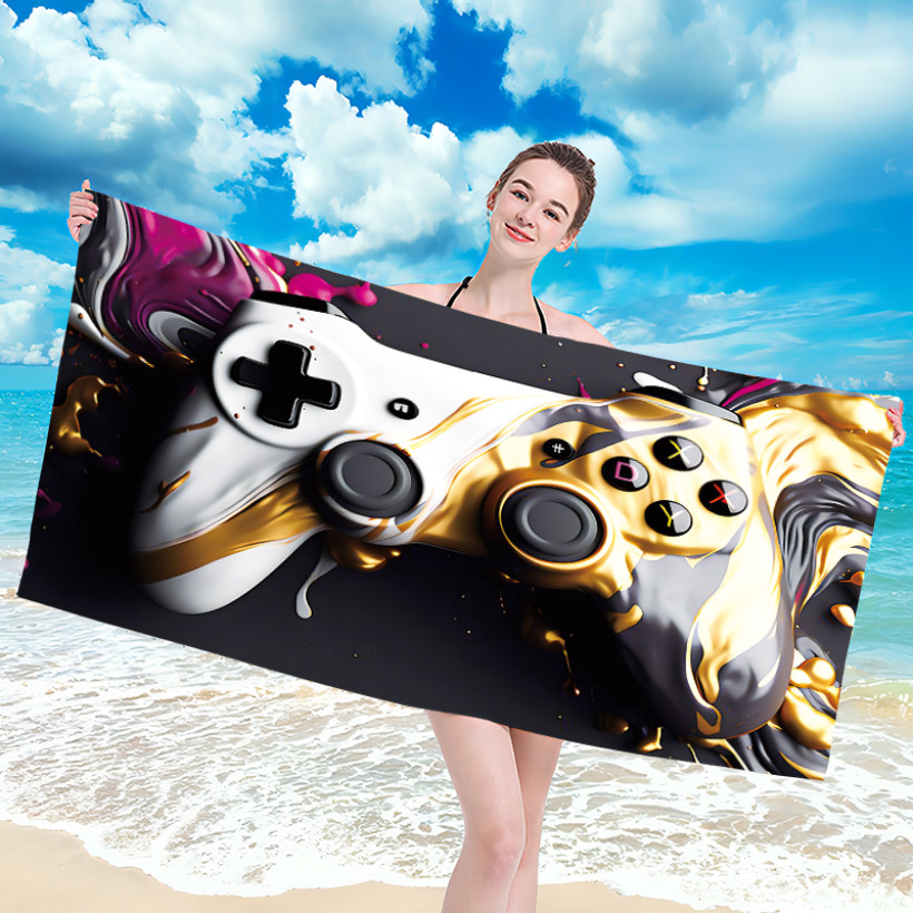 Ręcznik plażowy z mikrofibry 70x140 cm / 100x180 cm szybkoschnący, lekki, kompaktowy - game