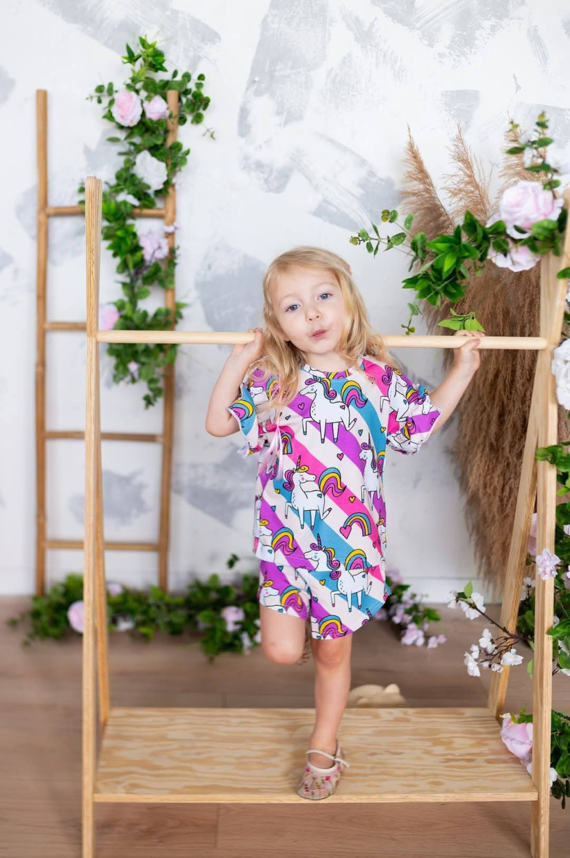 KOMPLET JEDNOROŻCE BLUZKA + SPODENKI MAM TEN LUZ