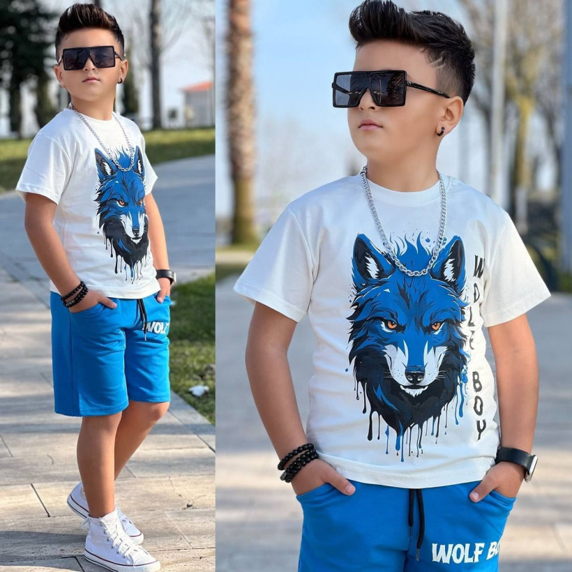 Komplet FANO WILK WOLF BOY- NIEBIESKI