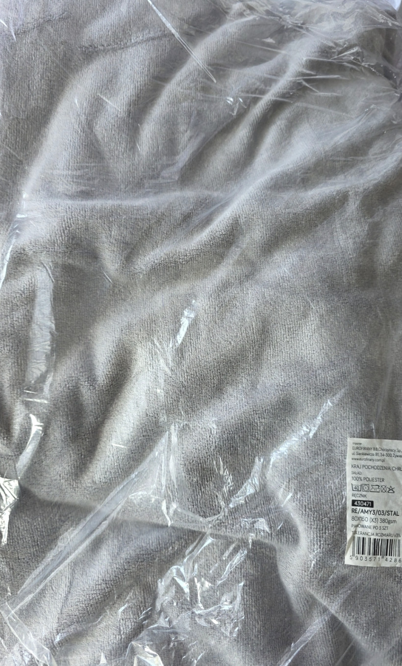 Ręcznik mikrofibra 80x150cm szary