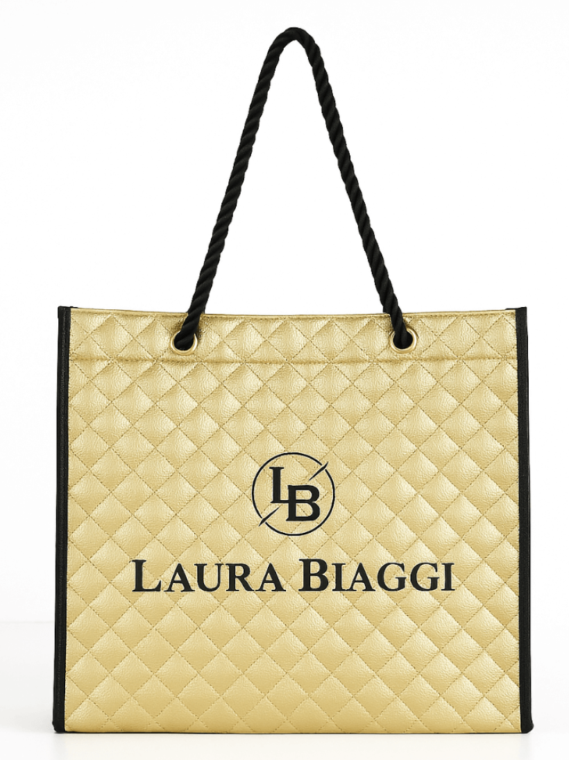 Torba pikowana złota laura biaggi