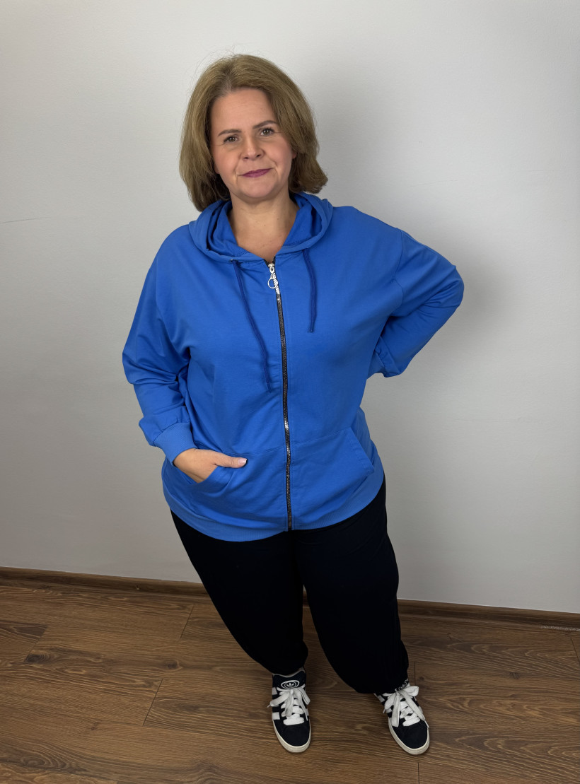 Bluza na zamek z kapturem - ww - (3xl/4xl) - 3227 - chaber