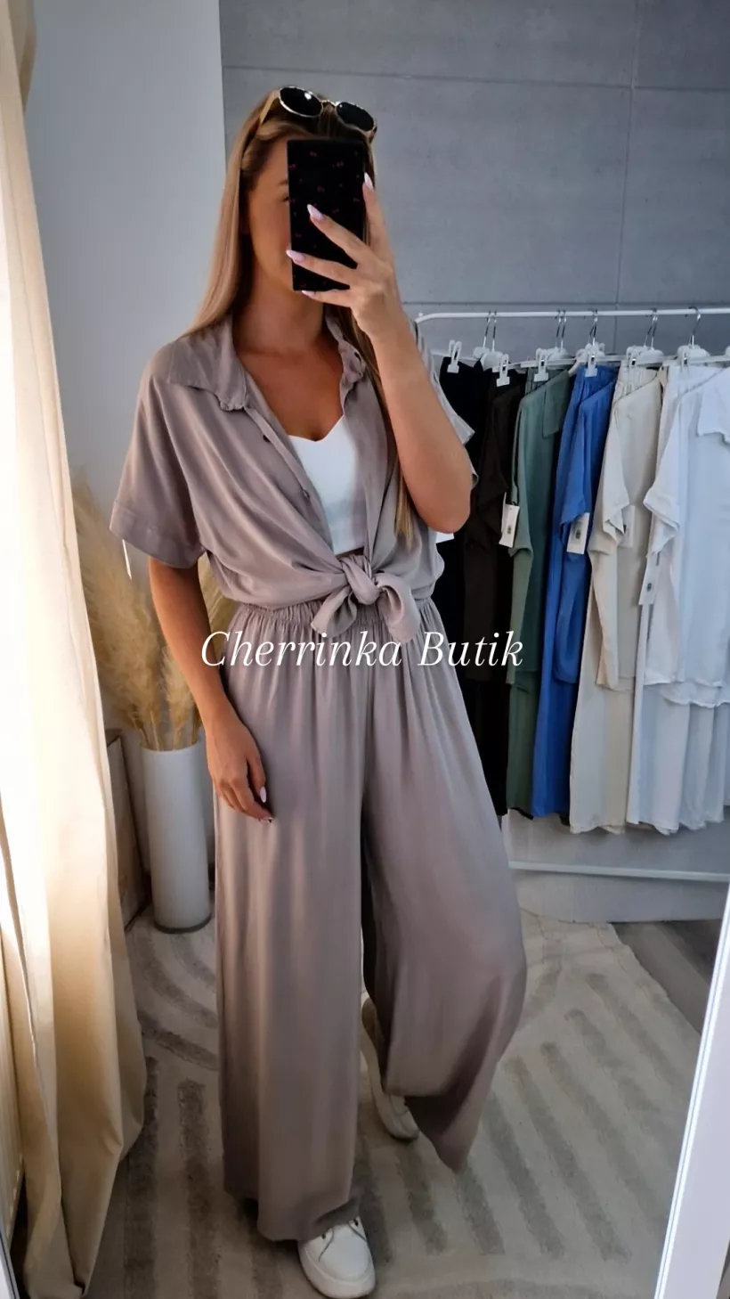 WYPRZEDAŻ- KOMPLET WISKOZOWY KOSZULA KIMONO