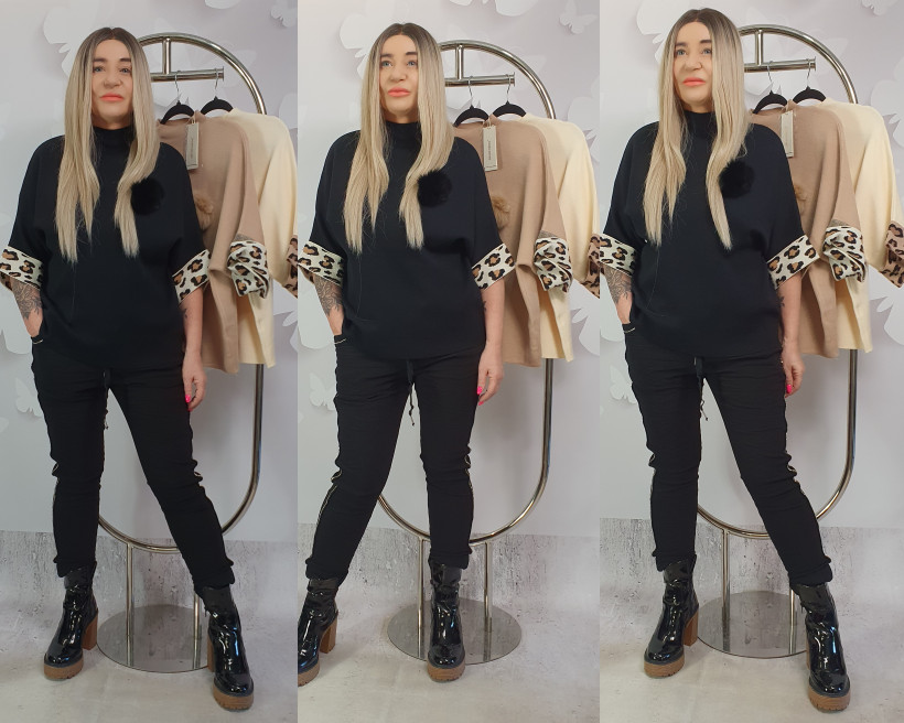 SWETER SUNDEA 56615 RB19 panterkowy rękaw_copy