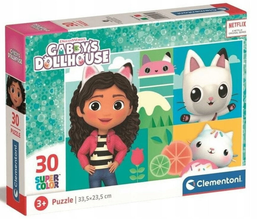 Puzzle 30 el. Super Kolor Koci Domek Gabi Clementoni