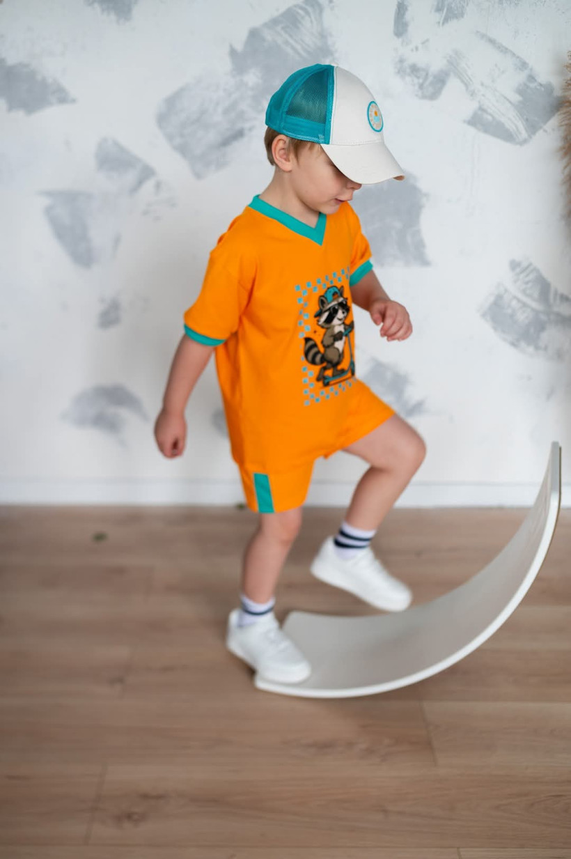 KOMPLET POMARAŃCZOWY  SZOP BLUZKA + SZORTY MAM TEN LUZ