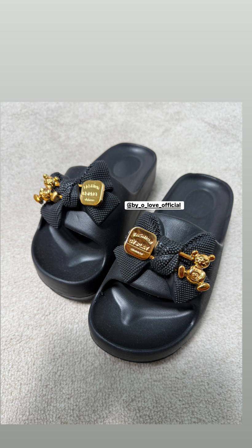 Klapki misie czarne 40/41 buty