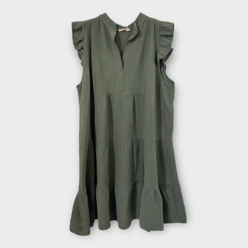 ROBE GAZE KAKI TU 36 AU 44