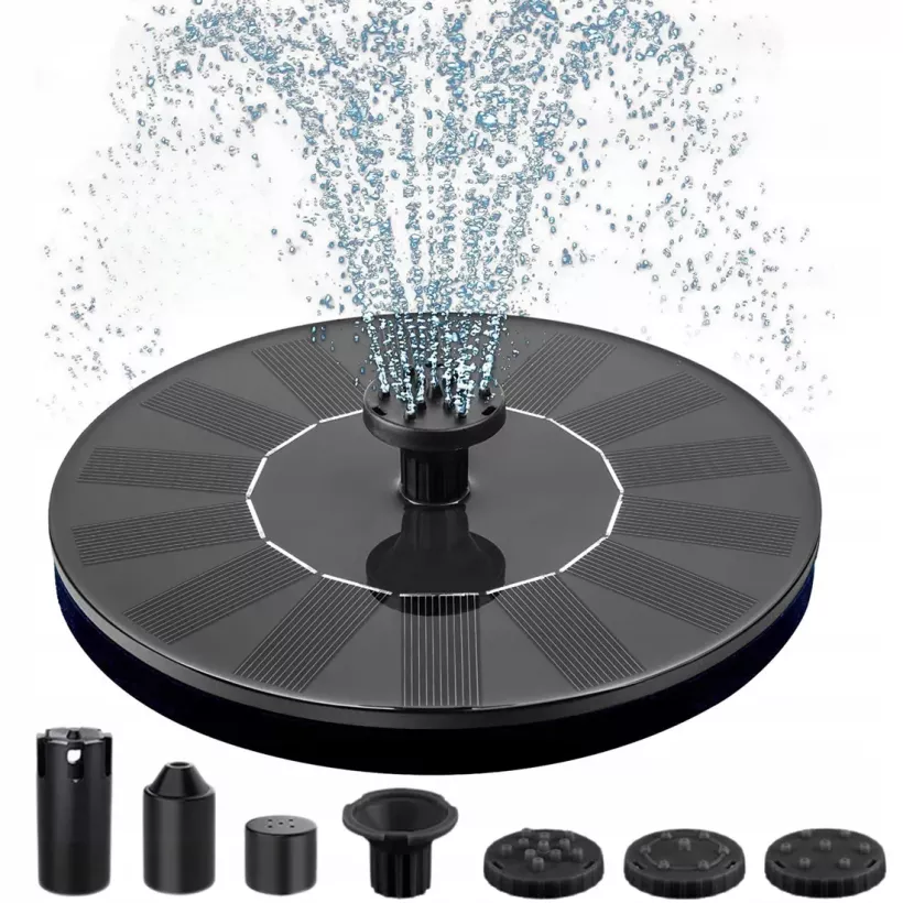 Pływająca Fontanna Solarna 16 cm – Automatyczna Ozdoba do Oczka, Stawu, Ogrodu i Basenu | Bezprzewodowa | Ekologiczna | Dekoracyjna