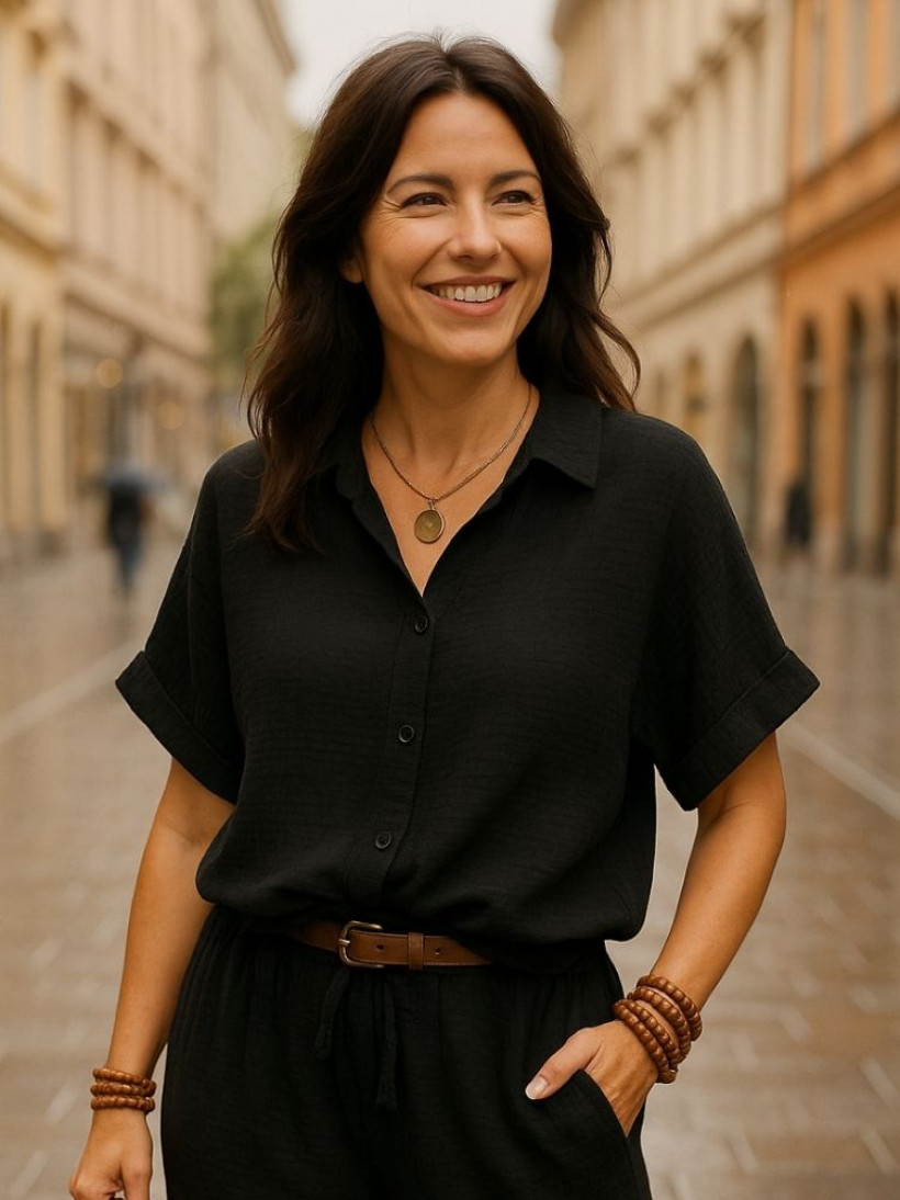 Koszula muślina czarna