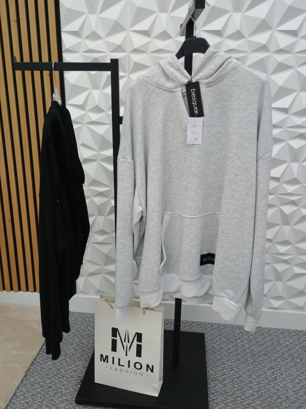 Bluza besquar kaptur szara  WYPRZEDAŻ