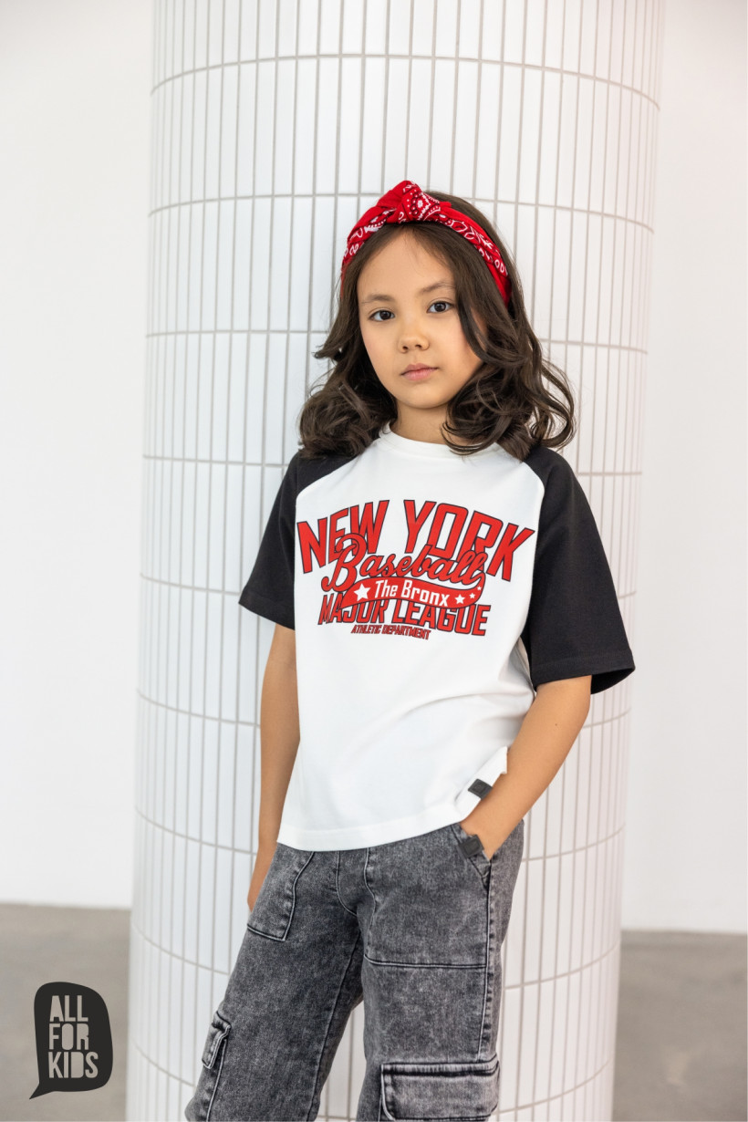 T-SHIRT CZARNO-BIAŁY NEW YORK AFK