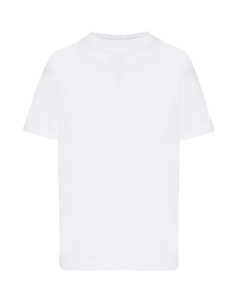 ZA T-shirt BIAŁY- Gładki bez nadruku