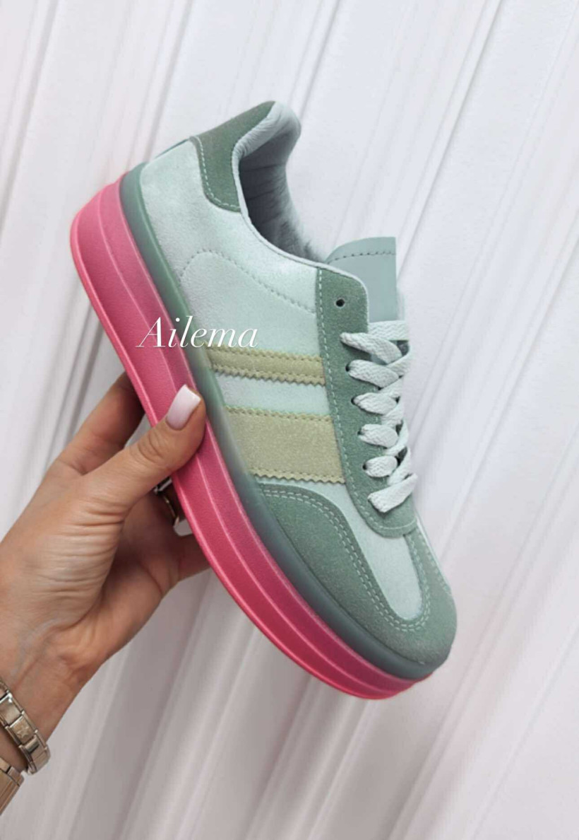 Sneakersy BL607 na wyższej platformie
