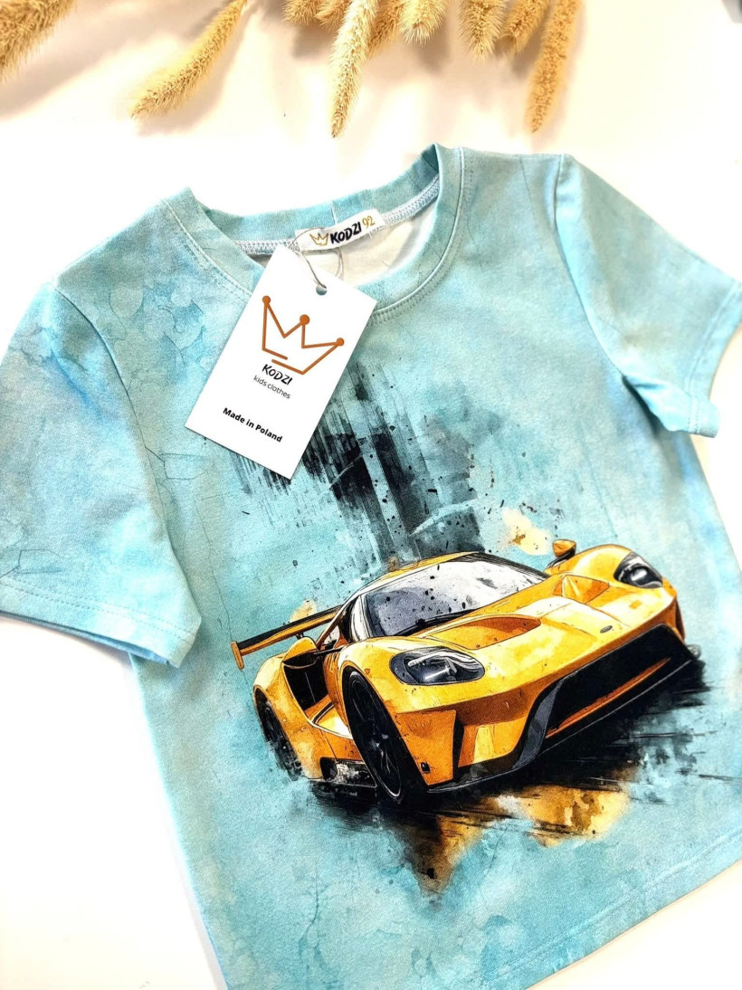 Koszulka dziecięca Wyścigówka Kodzi  fanów motoryzacji!