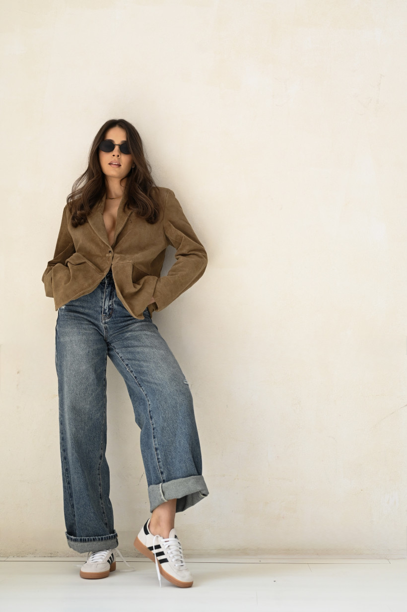 SPODNIE JEANS VINTAGE PRZECIERANE