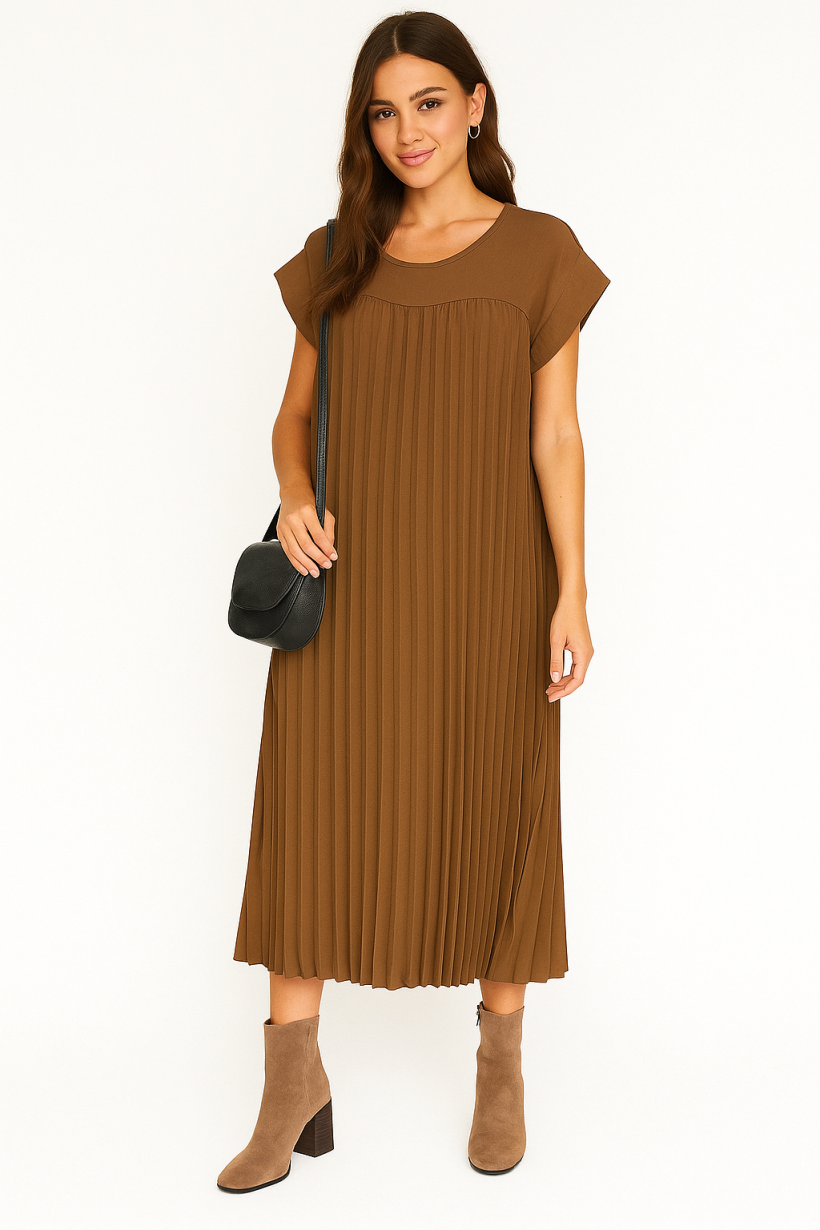 SUKIENKA PLISOWANANA RĘKAWEK