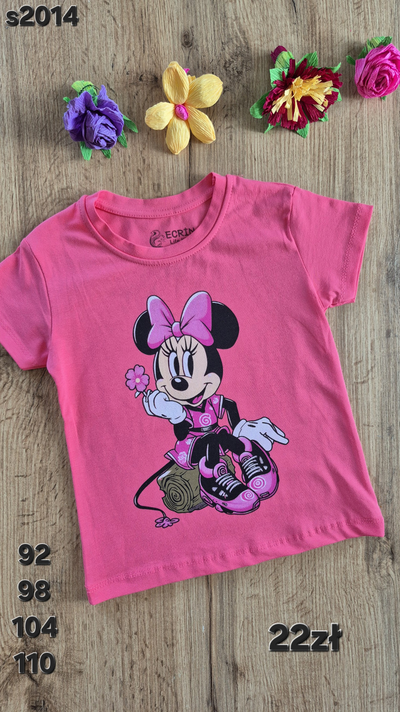 Bluzeczka różowa Minnie kwiatek