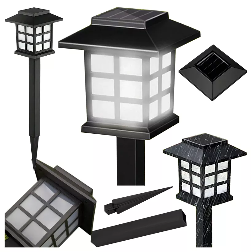 Zestaw 2 Lamp Solarnych LED Ogrodowych – Latarenki Dekoracyjne z Czujnikiem Zmierzchu