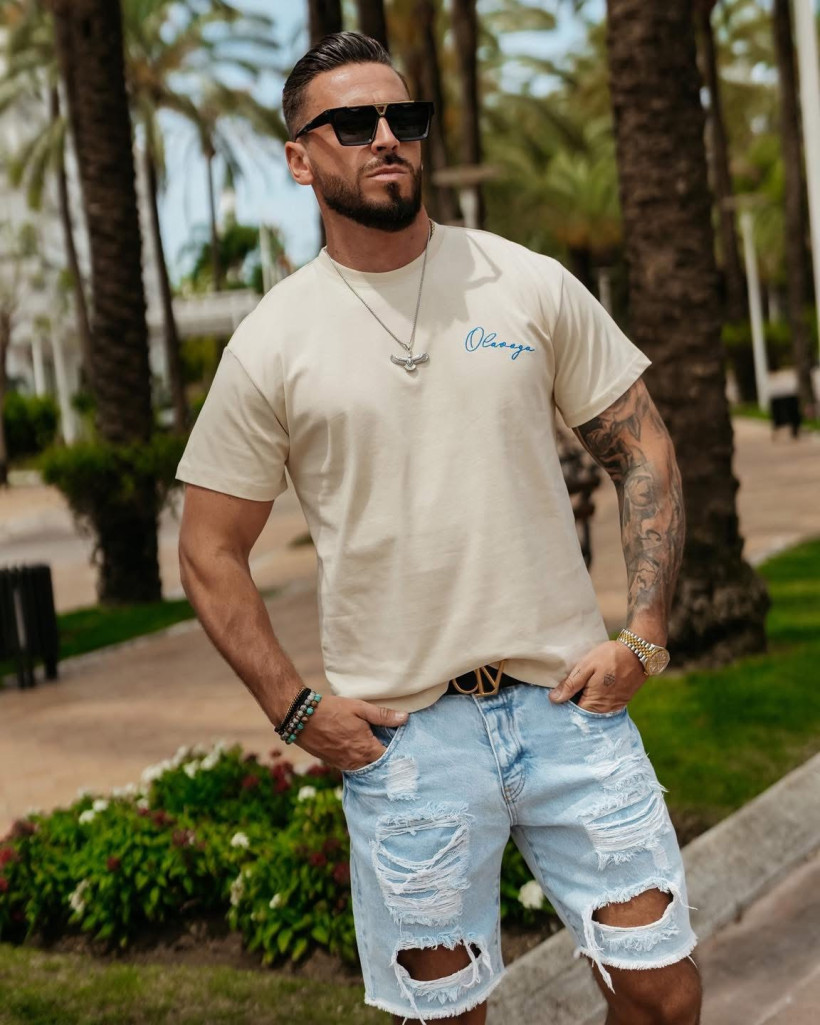 t-shirt męski BLUE HARMONY beż
