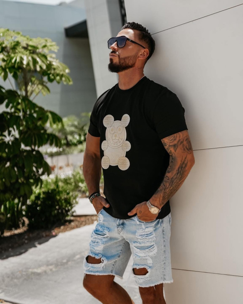 t-shirt męski SAINZ czarny