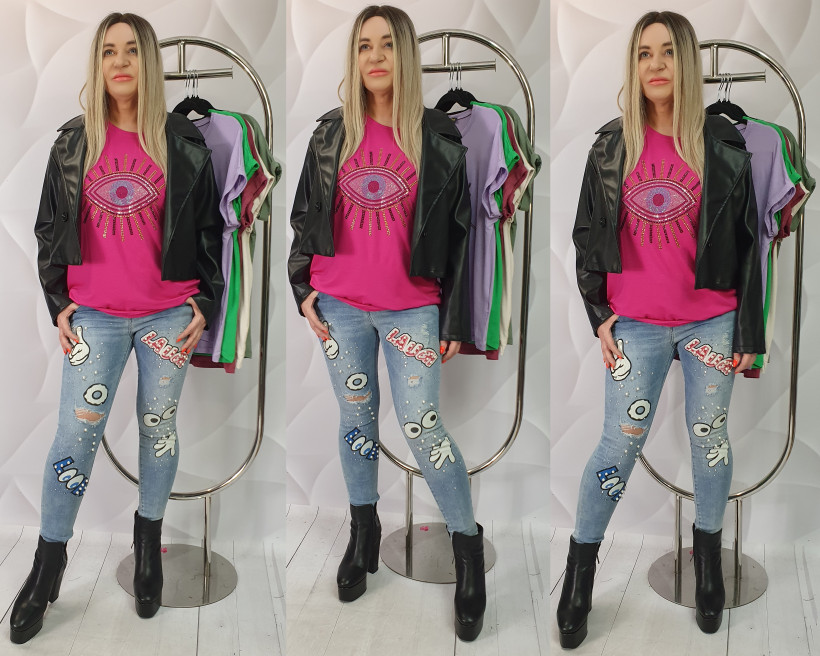 BLUZKA CLORINE 25720 RB27 OKO   %PRZECENA   ( DUŻE OKO