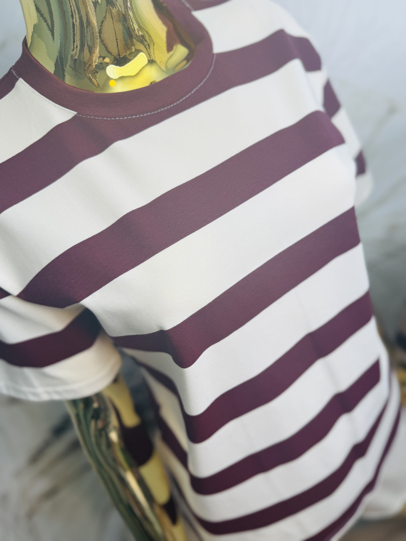 T-shirt szeroki prążek NOODA