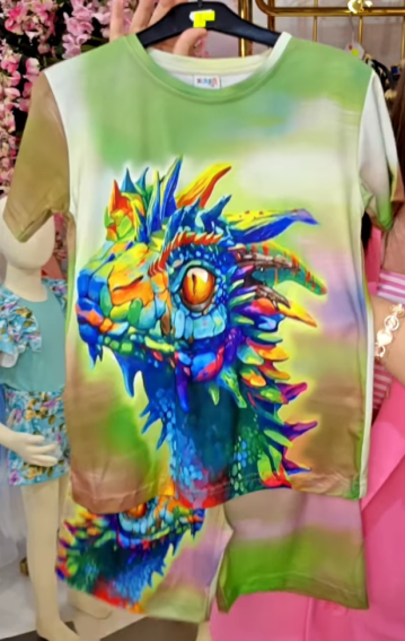 Komplet Biricik kolorowy dinozaur - zielony 