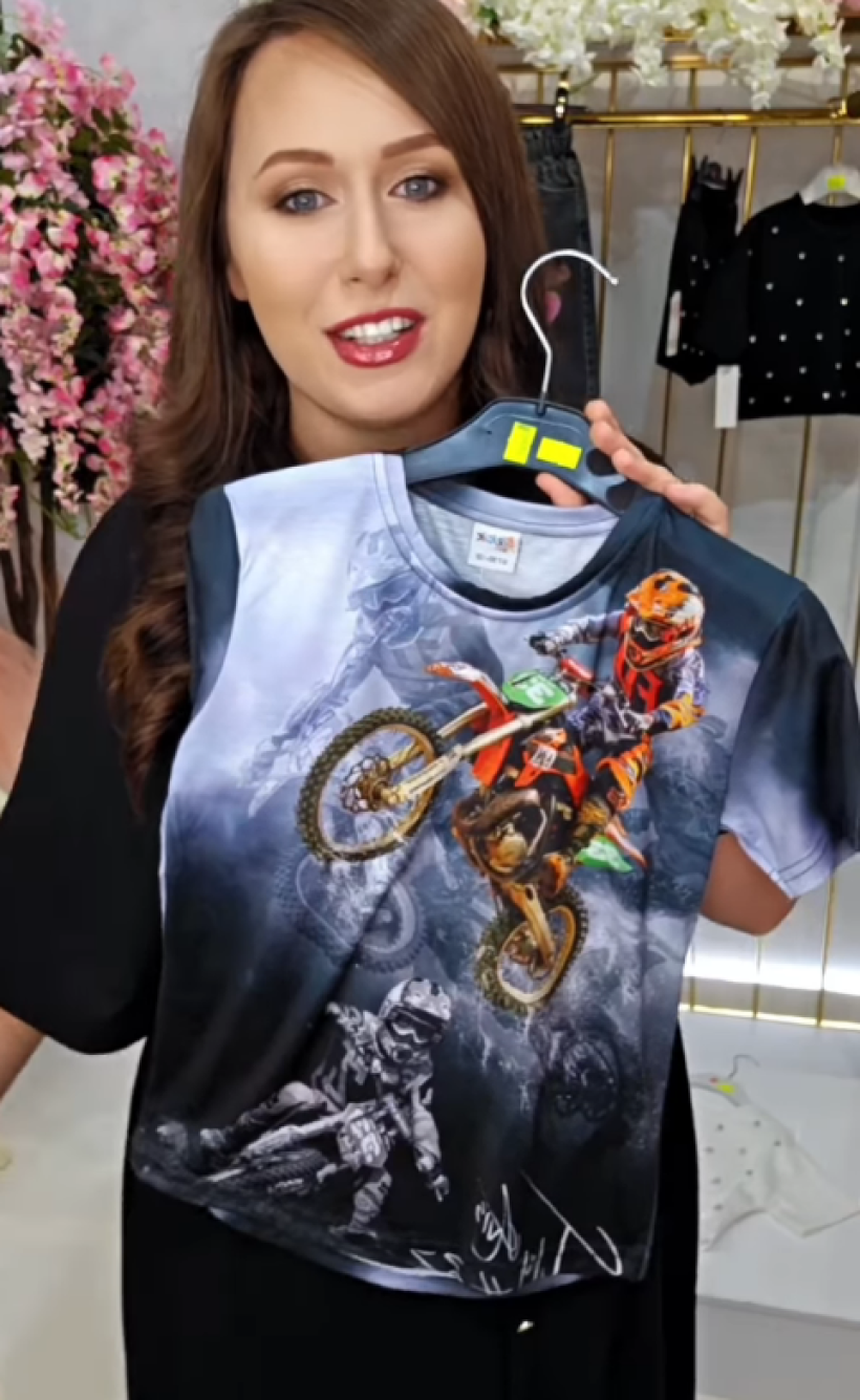 T-SHIRT BIRICIK MOTOCROSS -szary