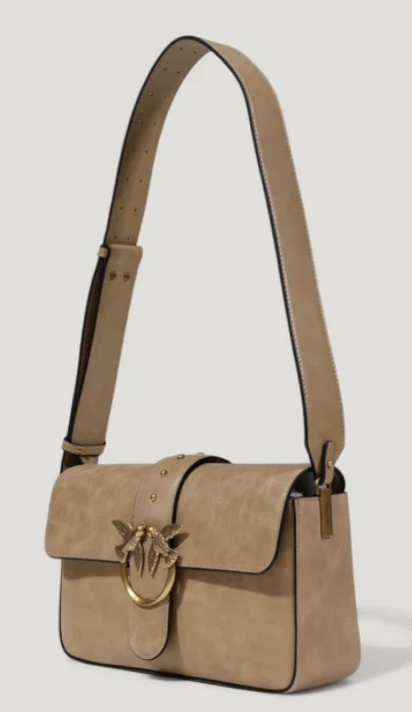 Torebka Pinko Love One Classic Slouchy FL.Pelle Lavata  PE 25 PLLT 104524 A2C2 beżowa