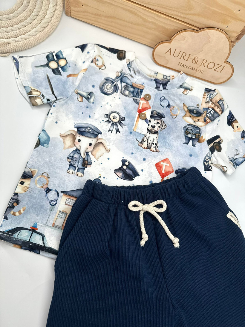 SZORTY GRANATOWE PRĄŻEK AURI&ROZI