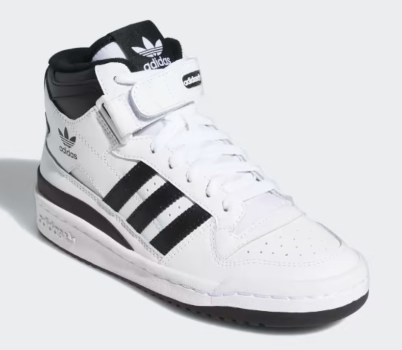 Buty Adidas Forum Mid J FZ 2083 białe czarne wstawki